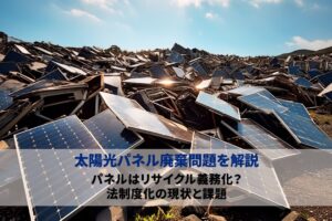 太陽光パネル廃棄問題を解説｜パネルはリサイクル義務化？法制度化の現状と課題