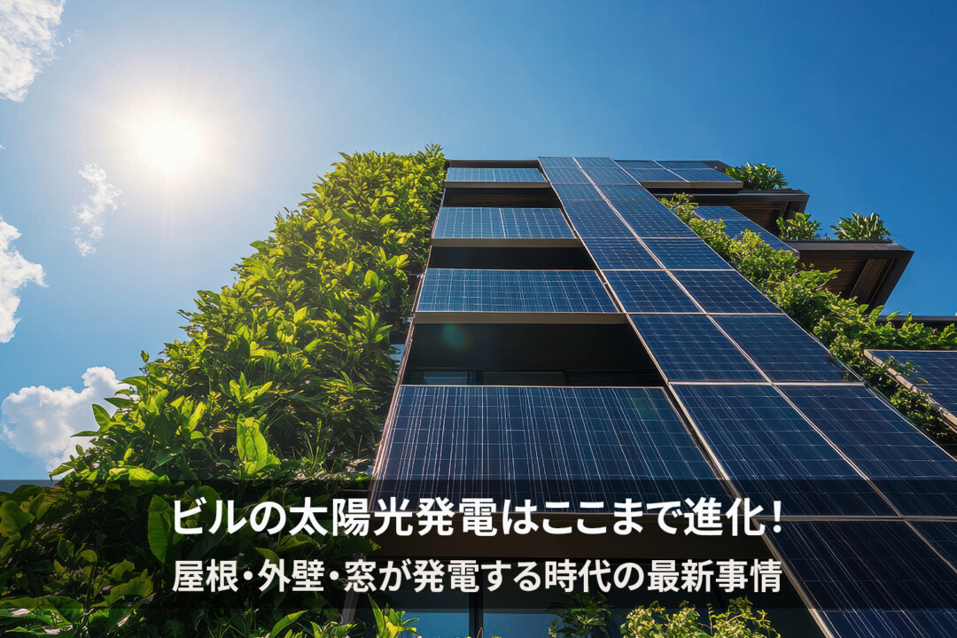 ビルの太陽光発電はここまで進化！屋根・外壁・窓が発電する時代の最新事情