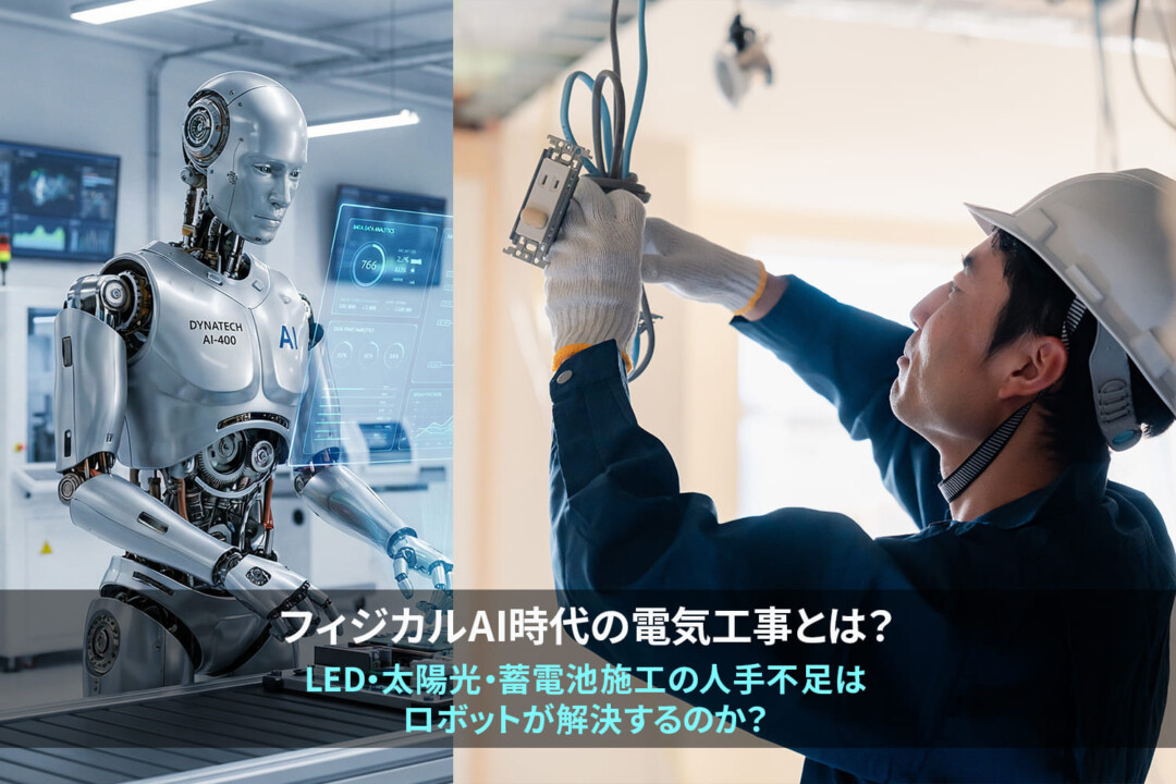 フィジカルAI時代の電気工事とは？｜LED・太陽光・蓄電池施工の人手不足はロボットが解決するのか？
